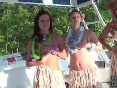 DustyPorn presents: House boat babes flash those amazing bodies