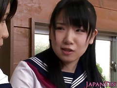 DustyPorn presents: Tiny cfnm japanese schoolgirl love sharing cock