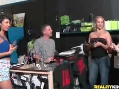DustyPorn presents: Amateurs flash their sexy tits in group video