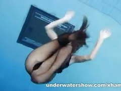 DustyPorn presents: Zuzanna is swimming in pantyhose in the pool