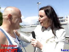 DustyPorn presents: British news lady enjoys hardcore fuck after interview