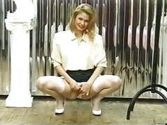 DustyPorn presents: Blonde spreads her legs to show off her pussy and ass