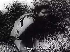 DustyPorn presents: Hard sex in green meadow (1930s vintage)