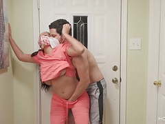 DustyPorn presents: Latina nurse gets home to great sex after a long shift