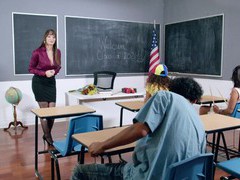 DustyPorn presents: Stunning teacher wearing stockings gets fucked in the class room - sarah lace, Couple, Hardcore, Pornstars, MILF, Long Hair, Pussy Licking, Lingerie, Stockings, Nylon, Blowjob, Anal, Pussy, Shaved Pussy, Cowgirl, Big Tits, Fake Tits, Teachers
