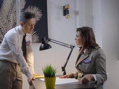 DustyPorn presents: Rebecca volpetti wearing nylon stockings getting fucked hard