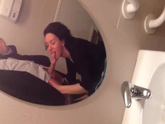 DustyPorn presents: Homemade bathroom blowjob from beautiful wife