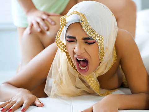 DustyPorn presents: Muslim cutie with juicy tits babi star bends over and takes fat cock in her ass - hijab hookup