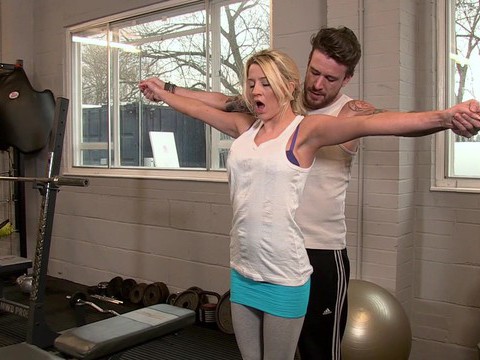 DustyPorn presents: Blonde sienna day with big tits gets fucked by her personal coach