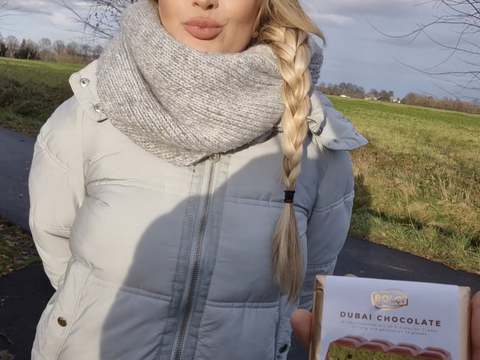 DustyPorn presents: I blow and fuck a stranger for the last dubai chocolate from the discount store - risky public sex - litclit