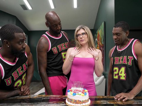 DustyPorn presents: Interracial gangbang with a horny blonde babe - cory chase