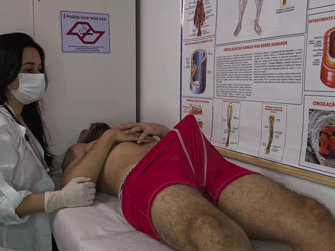 DustyPorn presents: Nurse gets excited by patient's erection