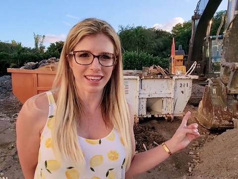 DustyPorn presents: Outdoors video of sexy blonde wife cory chase with glasses