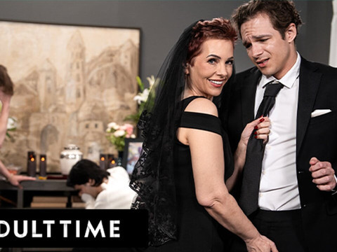 DustyPorn presents: Adult time - horny tattooed gilf ruby lynne caught fucking big dick stud during her hubby's funeral!
