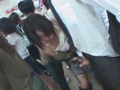 DustyPorn presents: She strokes his cock on a train