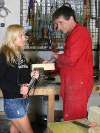 DustyPorn presents: Blonde teenage beauty fucking her old and horny handyman