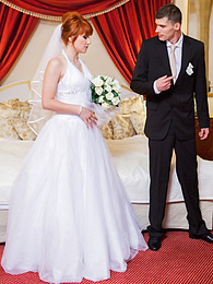 DustyPorn presents: Redhead Czech bride Lucy Bell getting double fucked on her wedding day