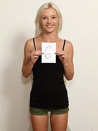 DustyPorn presents: Blond hungarian teen Zazie Skymm gets completely naked during a solo shoot